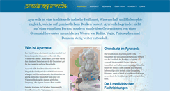 Desktop Screenshot of praxis-ayurveda.ch